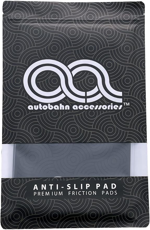 Autobahn Accessories Anti-Slip Pad, Set of 2 Premium Friction Mat Large Size 6.5" x 10.5",Cell Phone Holder,no Residue,car Dashboard Accessories, Heat Resistant, Grip pad,Center Console Windshield