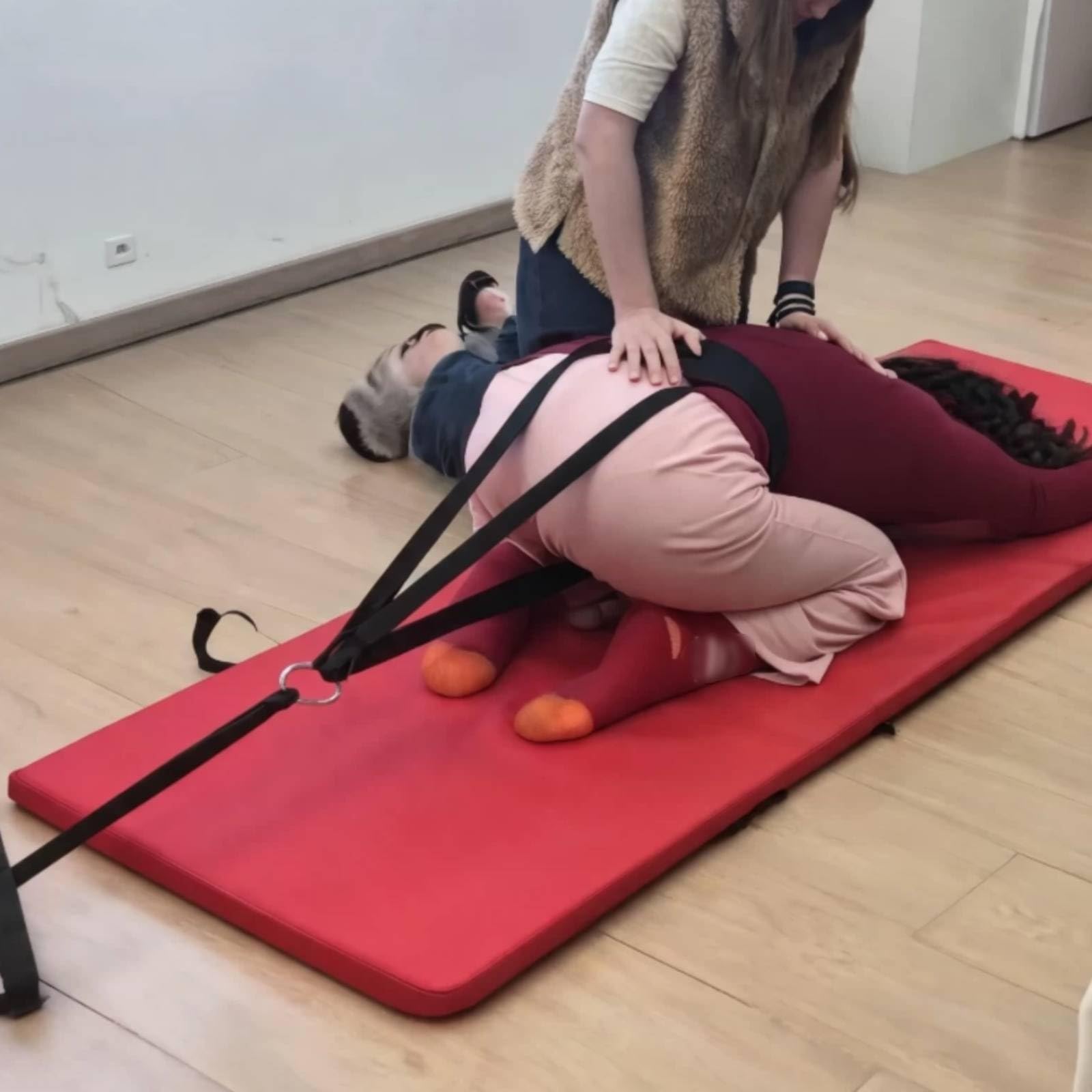 Cintura Pelvica Regolabile Fascia di Supporto Imbottita Attrezzatura Sportiva per Ginnastica Posturale, Stretching