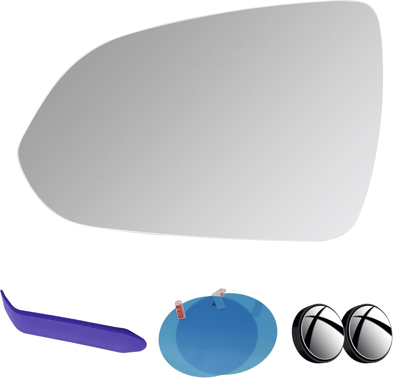 EAP Driver Side Mirror Glass Compatible with Kia Rio 2018-2023, Hyundai Accent 2018-2022, Heated, 87611H9010