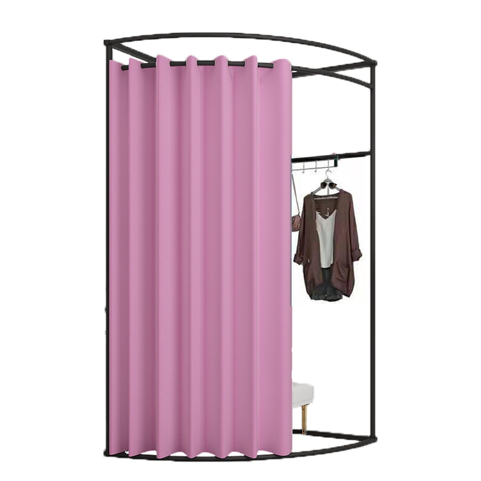 Cabine d'essayage mobile avec cloison d'angle en fer pour une protection de l'intimité