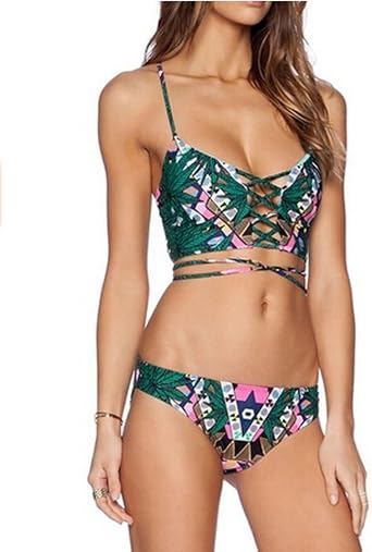 Lukitty Womens Push Up Bikini Set Two Piece Strapless Bathing Suit Swimsuit