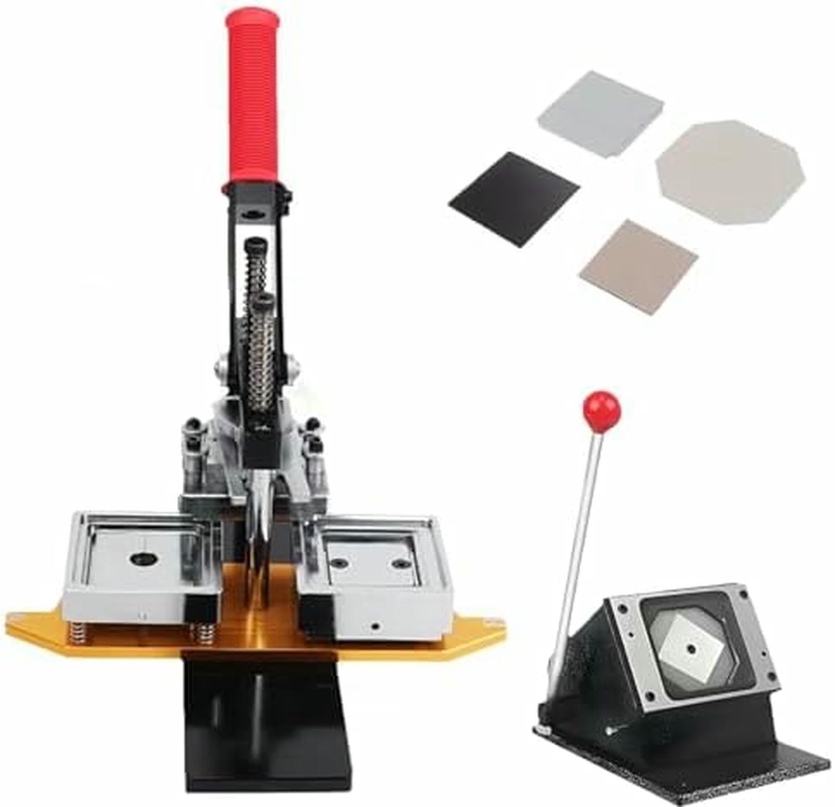 JYBNBBE Kit To Make Buttons And Magnets Badges For Fridge, Creates Custom Photographic Magnets And Pins At Home, Includes Machine And 100 Pieces For Endless Creativity