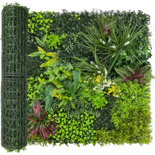 DOPGIB Artificial Grass Wall Boxwood Plant Panel: 40"x120" UV Resistant