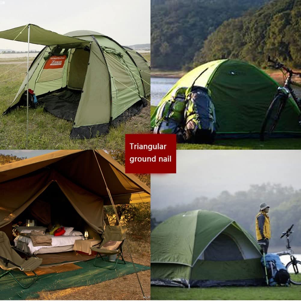 Piquets de Tente Solides, 5 pièces, Clou de Sol à Trois côtés en Spirale en Alliage d'aluminium, piquets de Tente de Camping, pour Le Camping, la randonnée, la randonnée