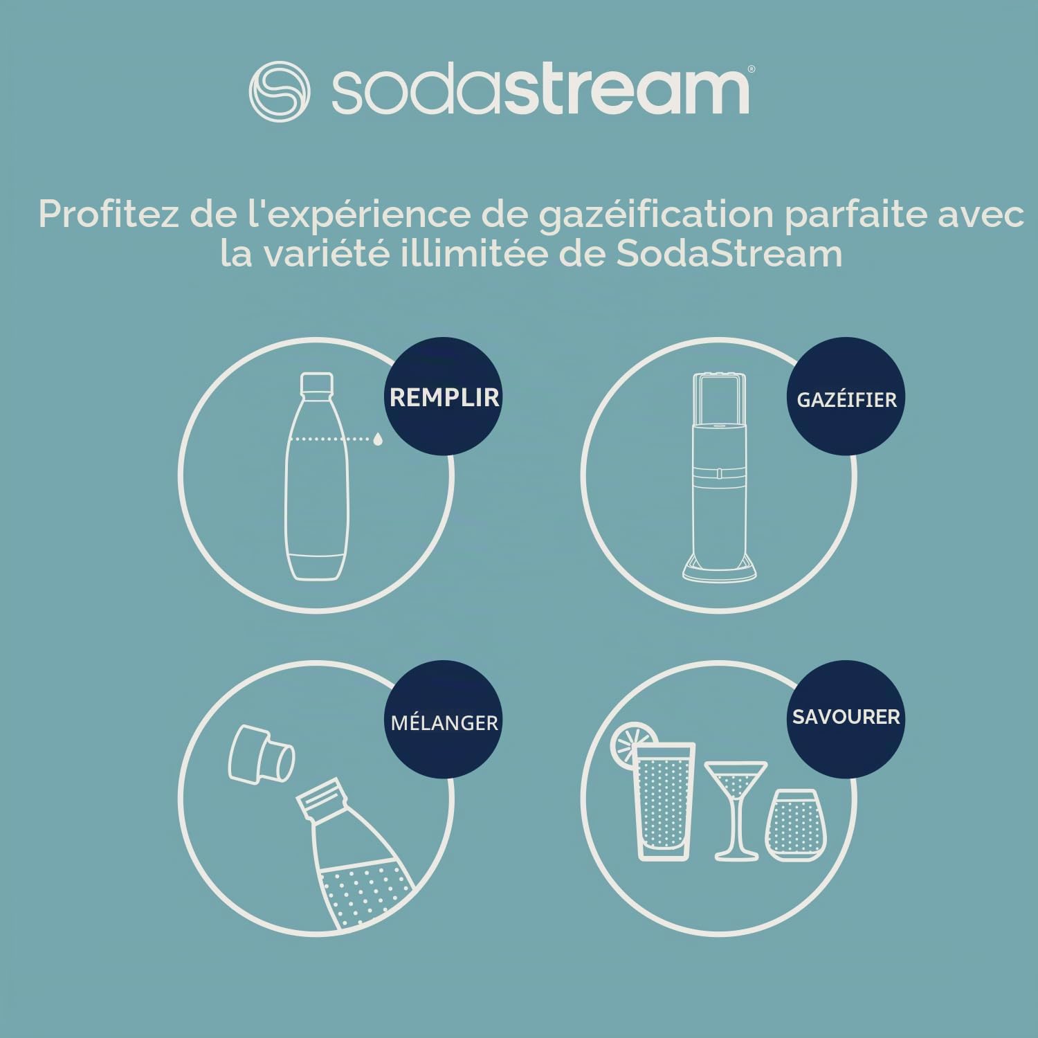 SodaStream E-Duo Machine à gazéifier avec Cylindre de CO2, Pack Standard (1 x Verre 1 l + 1 x KSTFL 1L, DWS)