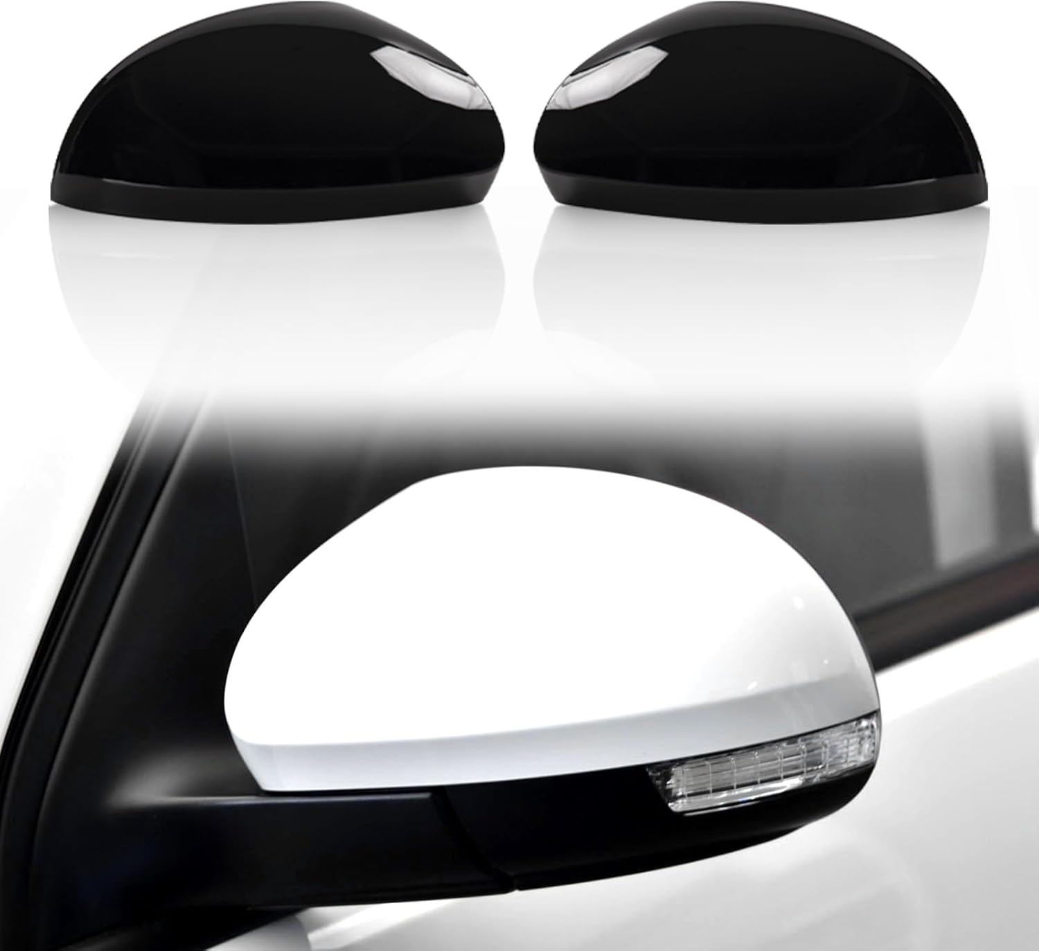 Car Door Rearview Mirror Cover Cap Housing Protective Cover For Exterior Mirrors Fit For VW Tiguan 2009 2010 2011 2012 2013 2014 2015 2016 2017Sharan 2012 2013 2014 2015 2016 2017 2018 2019