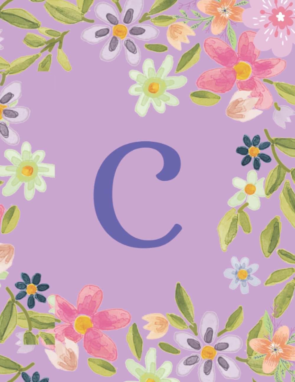 c: Monogram Initial C Notebook for Women and Girls, 8.5 x 11 It can be used as a notebook, journal or composition book