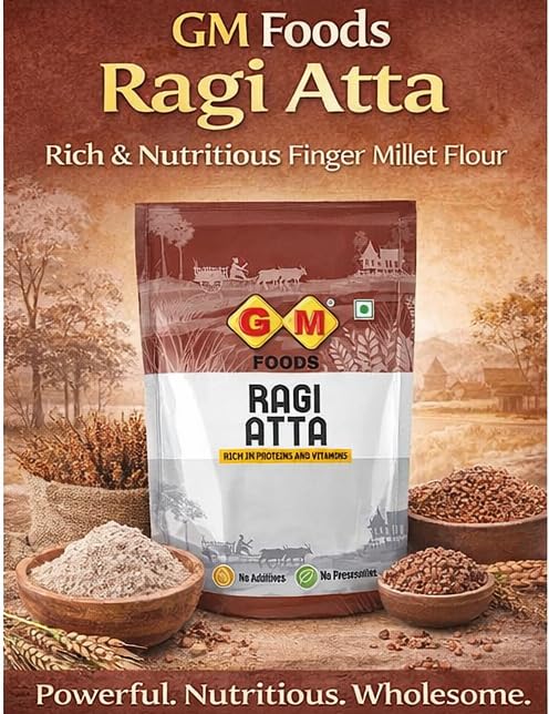 GM FOODS RAGI ATTA 500G.
