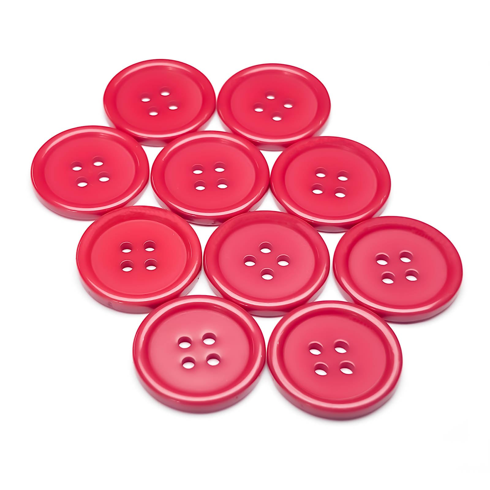 Photo 1 of GLRXMX Resin Sewing Buttons 10pcs, Round Flat Back Sew on Buttons for Clothing, DIY Crafts, Home Decor, Garment Repair (Red, 4/5"=20mm)