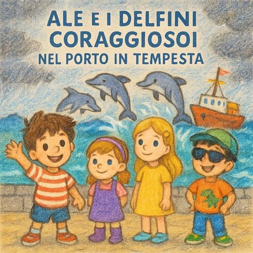 Ale e i Delfini Coraggiosi nel Porto in Tempesta