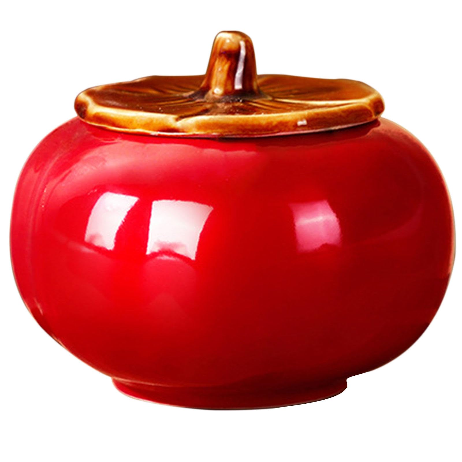 Ceramic urns, Pet Funeral urn Cremation urns Ceramic Keepsake Burial Urns Handmade Mini Decorative Urn(Red)