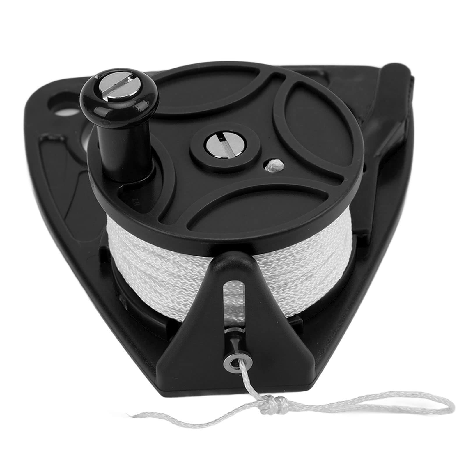 Dive SMB Reel, 150ft Scuba Diving Reel Spool Heavy Duty Powerful Multi Purpose Safety for Underwater Diving(Black and White) - Image 3