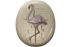 Ceramic Flamingo Marijuana Holder with Gold Accents