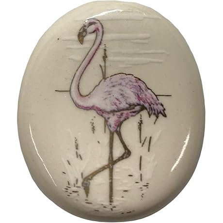 Ceramic Flamingo Marijuana Holder with Gold Accents