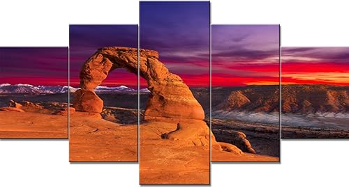 Vista 329 de Paisaje de 5 piezas pintura sobre lienzo