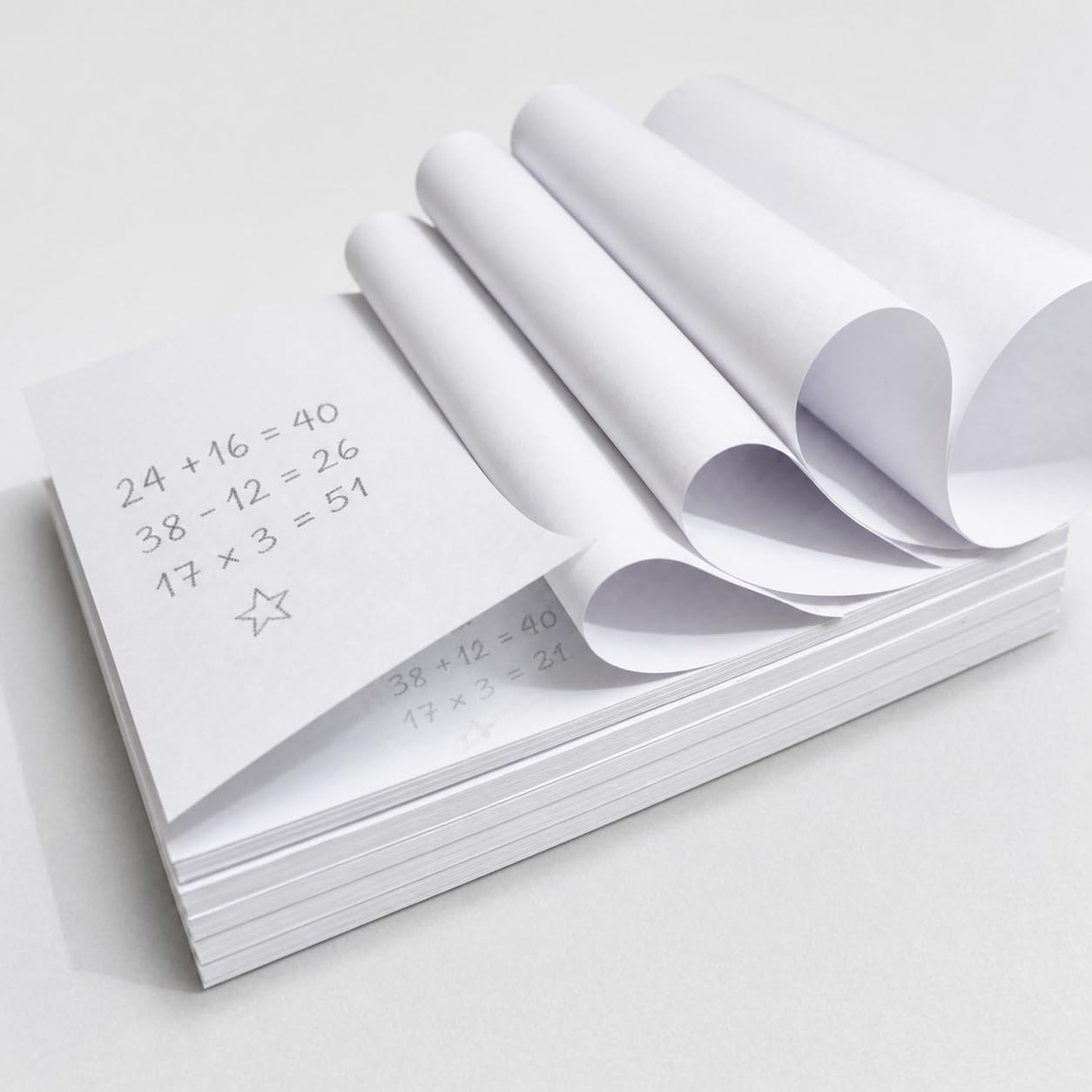 Blanko-Notizblock, Papier, 100 Blätter, size to 4