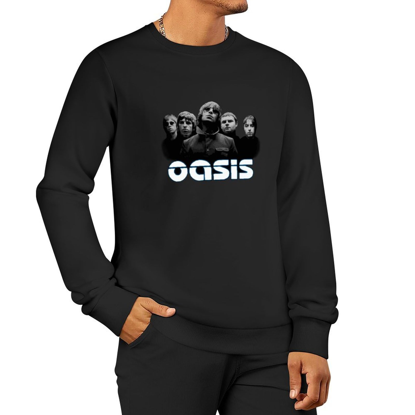 Amazon.co.jp: 長袖 スウェット OASIS オアシス バンド プルオーバー 