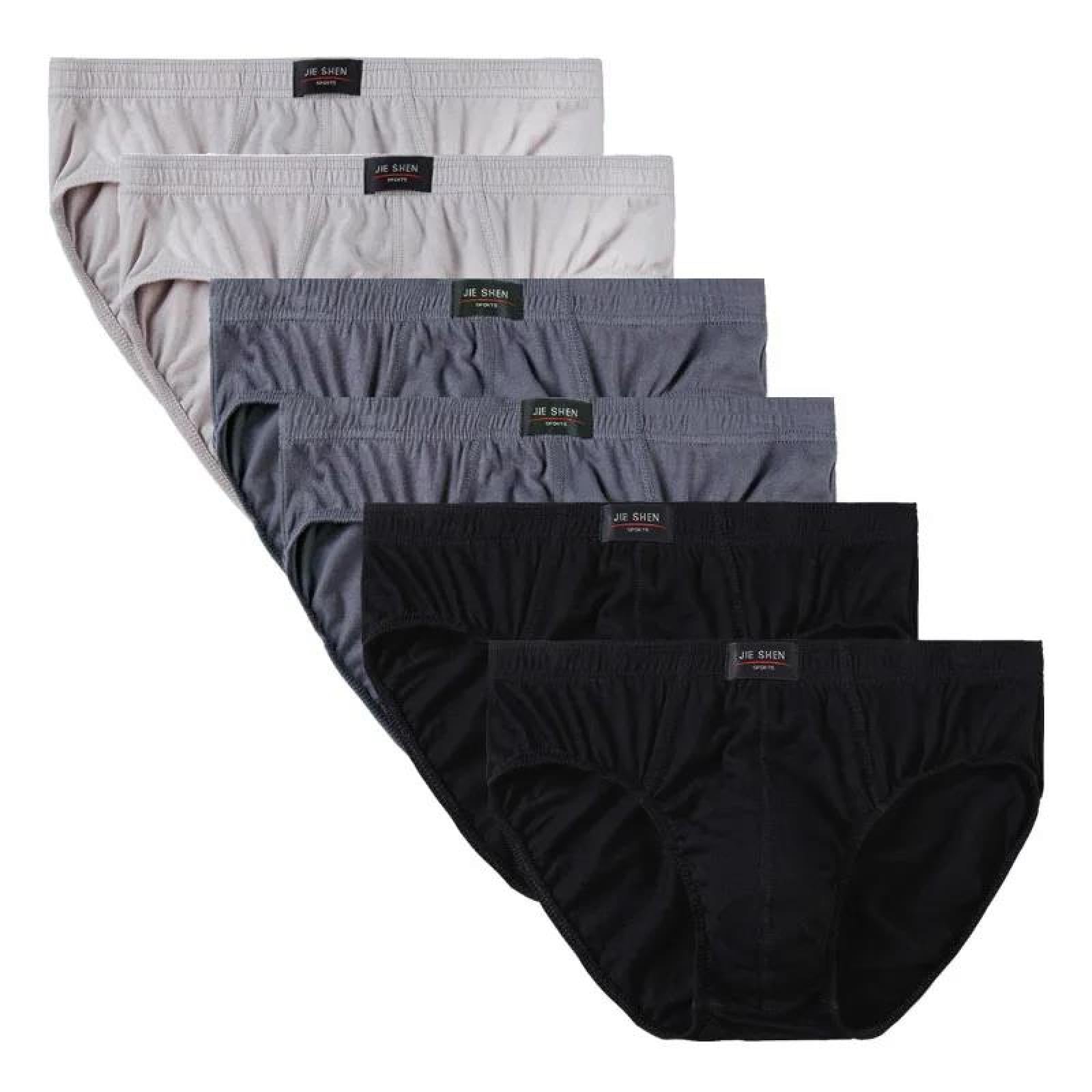 Avfora Slip da Uomo 6 Pezzi Taglie Forti Slip da Uomo Slip A Triangolo Cotone Traspirante 6XL 7XL 8XL,06,5XL