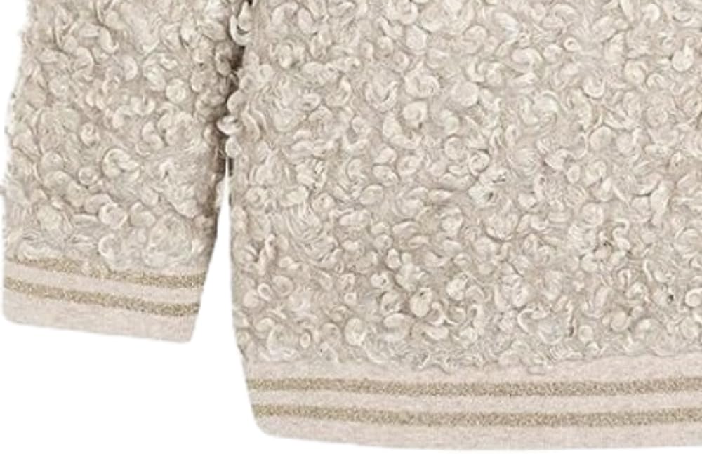 Bluza Bouclé Mayoral w kolorze beżowym, z haftem Collect Beautiful Moments, z długimi rękawami, idealna dla dziewczynek, dziewczęca bluza