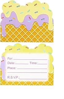 20pcs Birthday Invitations - Boys and Girls Party Invitations, Party Supplies, Birthday Party Invitations, Blank Greeting ...