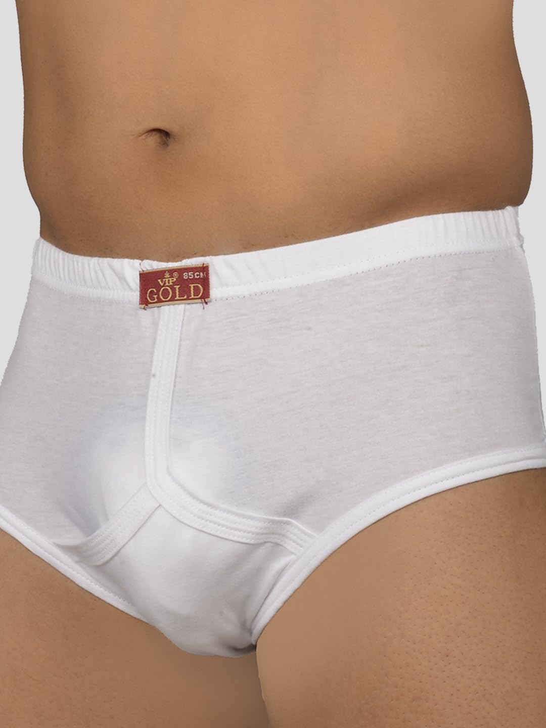 VIP Gold - Calzoncillos de algodón puro para hombre, color blanco