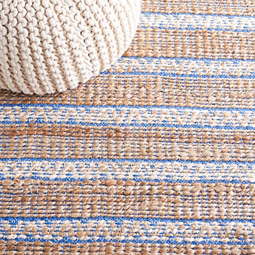 Tapete decorativo 9' x 12' azul y natural SAFAVIEH miniatura 6