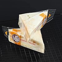 Vista 3 de 200 envoltorios de plástico para sándwiches, contenedores desechables transparentes para sándwich, caja de cuña, embalaje triangular para panadería