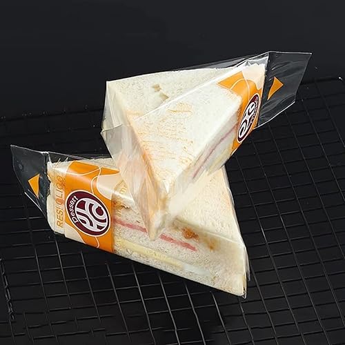 Miniatura 3 de 200 envoltorios de plástico para sándwiches, contenedores desechables transparentes para sándwich, caja de cuña, embalaje triangular para panadería,