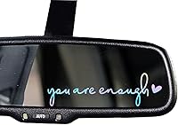 Vista 9 de 2 calcomanías con el texto “Buckle Up” para espejo retrovisor, calcomanía de vinilo divertida y bonita para el auto