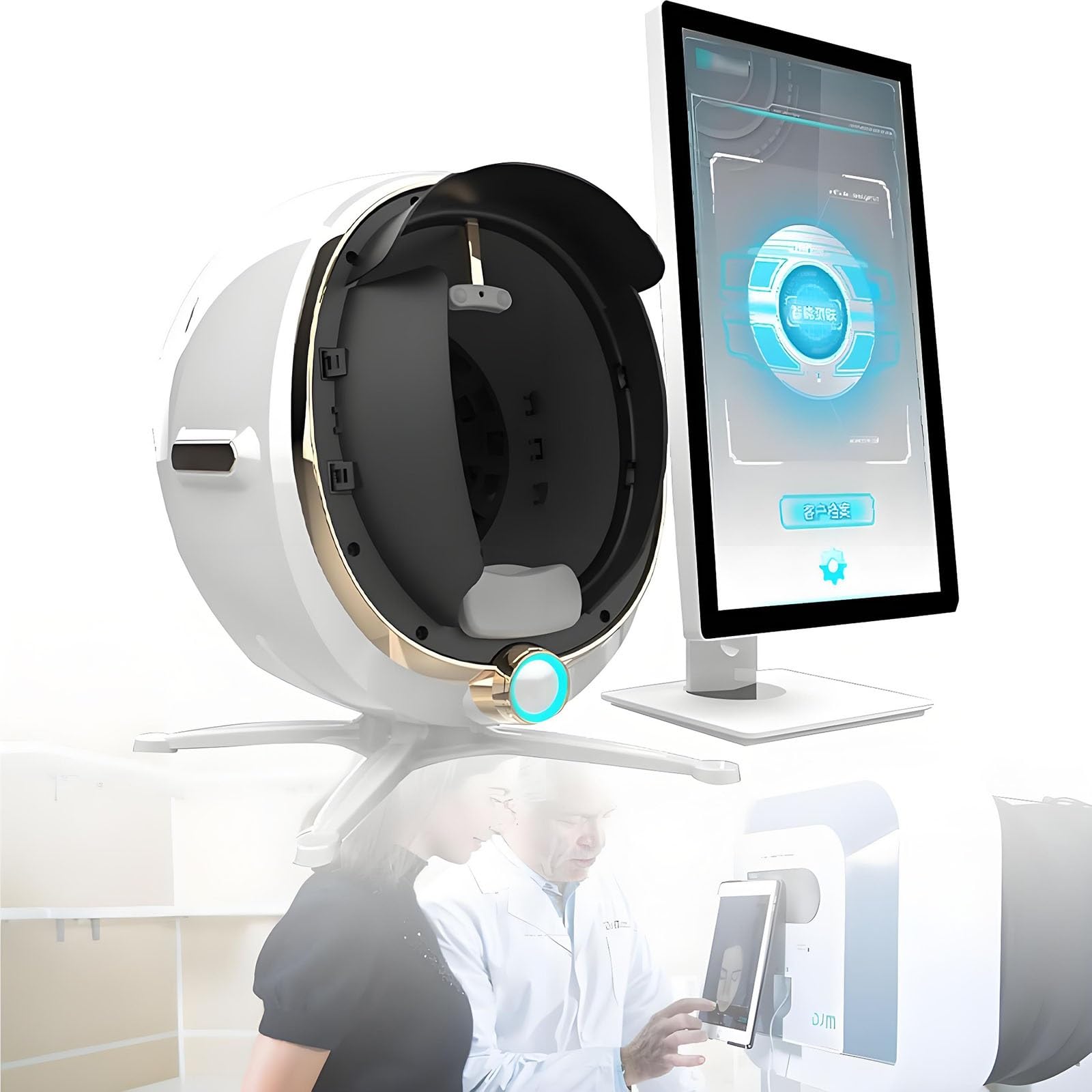 Analizador de Piel Profesional de 13,3/21,5 Pulgadas, máquina de análisis Facial 3D, detección y análisis de Piel Facial de 38 MP, Detector de Piel para un Cuidado de la Piel Saludable(21.5in)