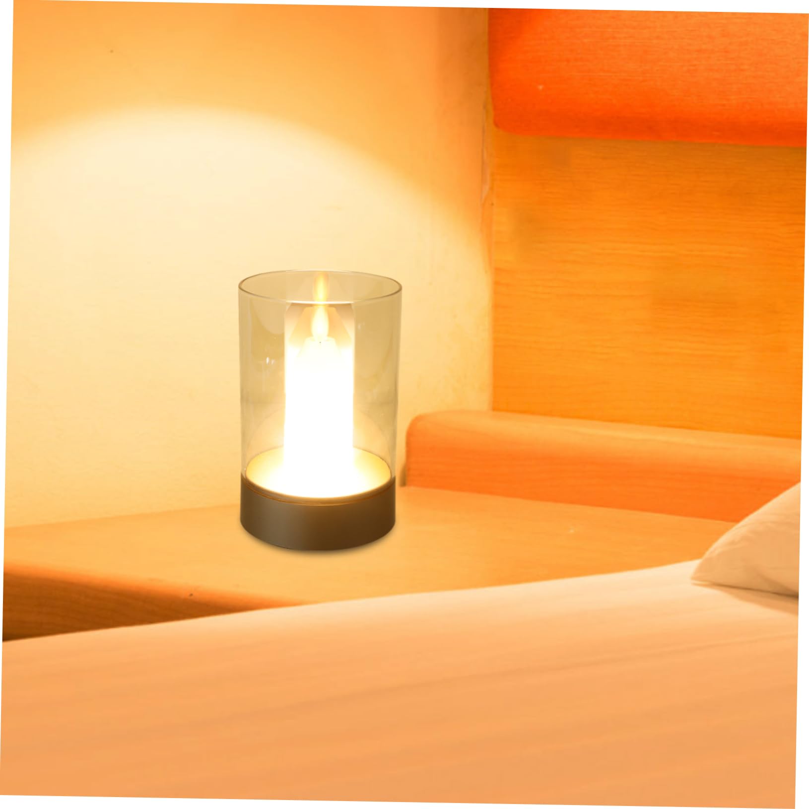 EXCEART Notturna Forma Candela LED Decorazione per Luce Atmosferica per Speciali e Fotografia Design per Scrivania