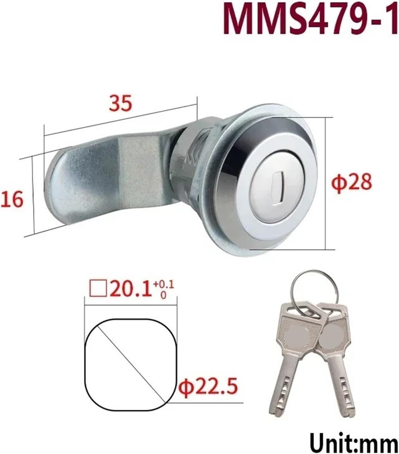 Cabinet Cam Lock Box Cupboard Locker Bathroom Window Hardware MMS479 1Pcs(MMS479 1 20mm)