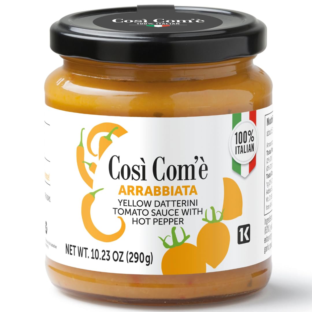 Cosi Come - Arrabiata Pasta Sauce, Yellow Datterino Tomatoes Sauce with Chili Pepper