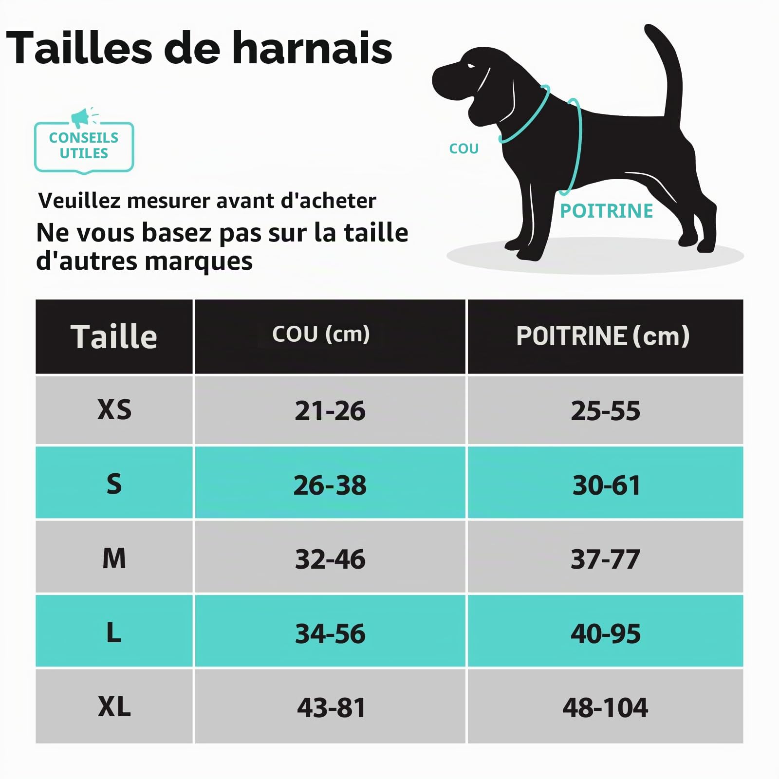 Poypet Harnais pour Chien sans Pull - RéFléChissant - Gilet pour Chien - RéGlable Et Doux - avec PoignéE Easy Control - pour Petits Et Grands Chiens (Bleu Sarcelle,Size, S)