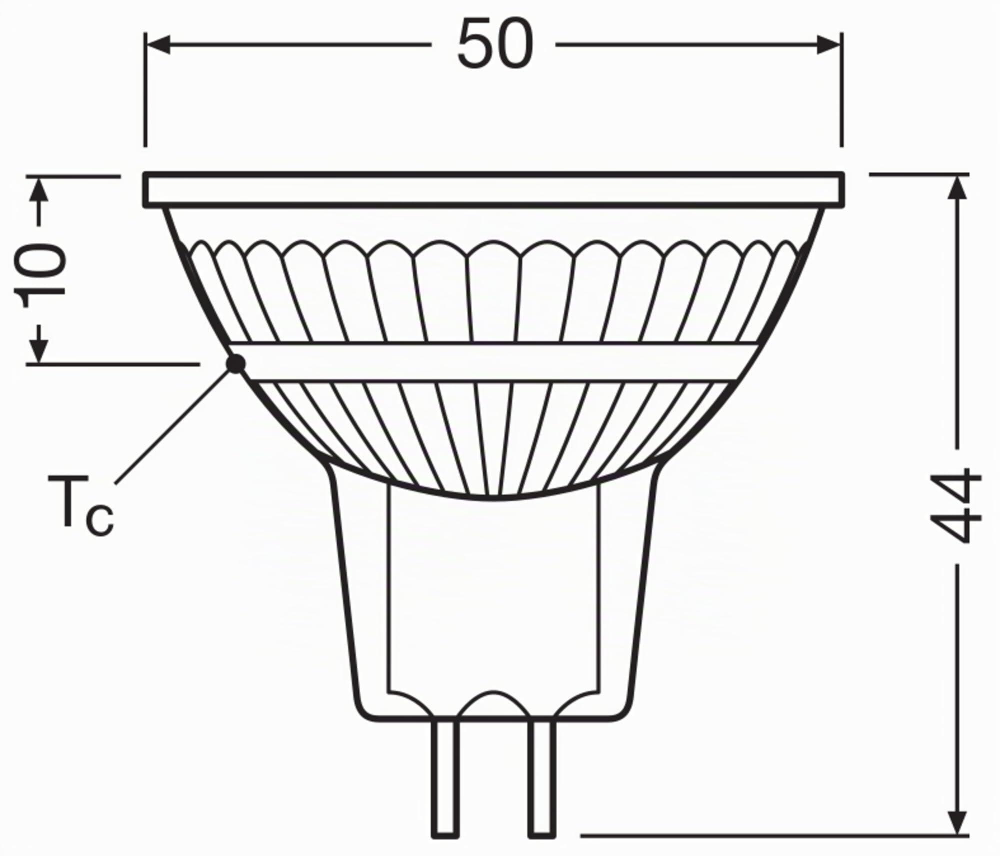 OSRAM LED BASE MR16, confezione vantaggiosa con 50 lampadine a bassa | , LED Lamps, 50.00 Millimetres dia, , confezione da 50