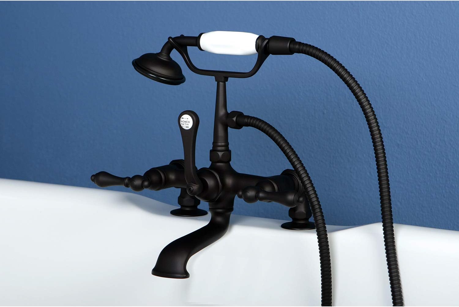 Kingston Brass CC203T5 Vintage 7-Inch Deck Mount Tub Faucet, Oil Rubbed Bronze