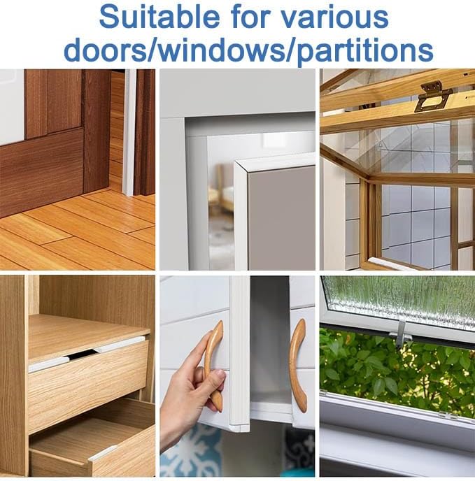118" Wedge-Shape Weather Stripping Door Seal Strip, Soundproofing Frame Winter Insulation Tape, Noise Cancelling Window Inserts, Draft Stopper, Door Gap Filler for Exterior Front Door