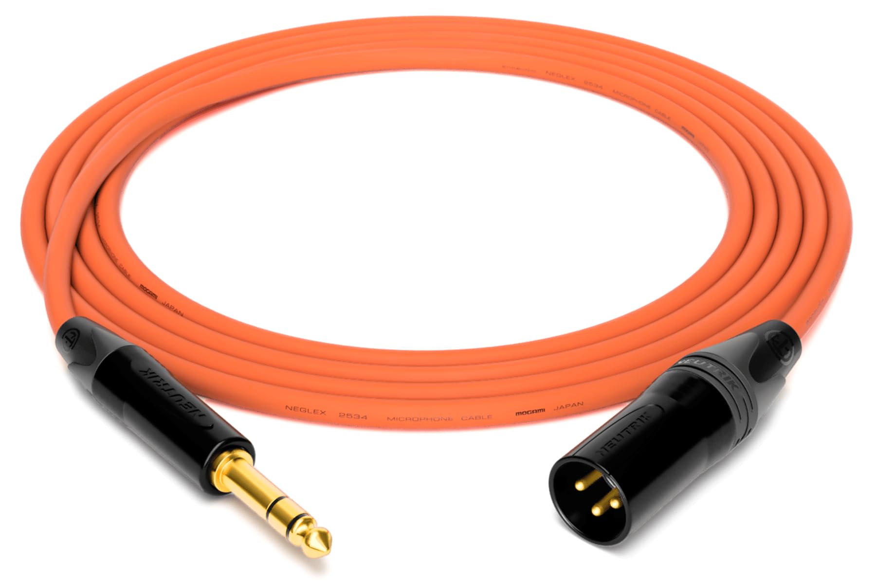 Câble symétrique Mogami 2534 pour liaison monitoring et mastering TRS Jack 6,3 mm vers XLR 3m - 8
