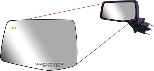 Miniatura 2 de Cristal de repuesto para espejo lateral izquierdo del conductor calentado con BLIS (luz de punto BLind) y placa trasera para Chevrolet Silverado GMC