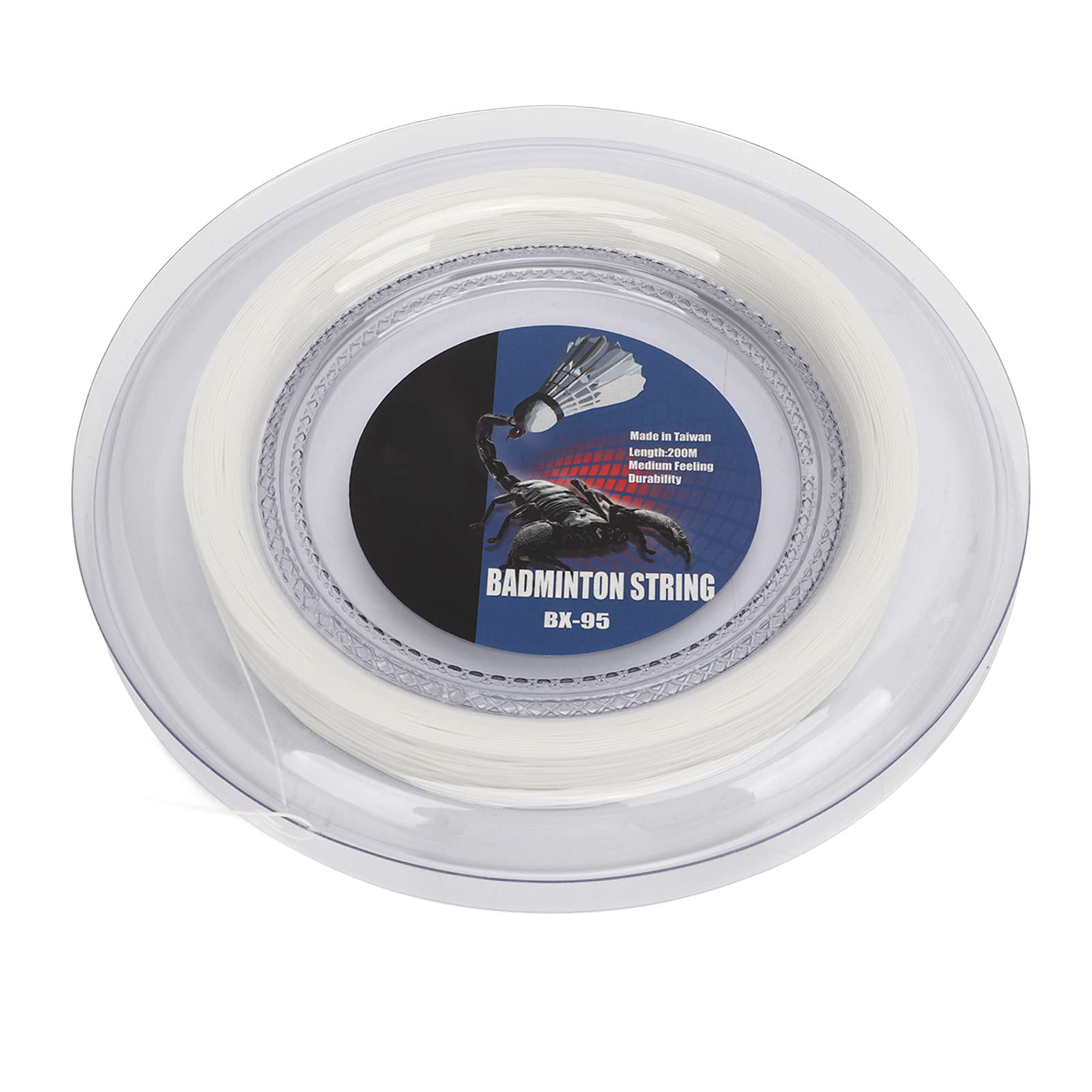 Racquet String Replacement, Durable 656ft Badminton Racquet String Coating Elastic Wear Resistant for Repair (White)-image-18