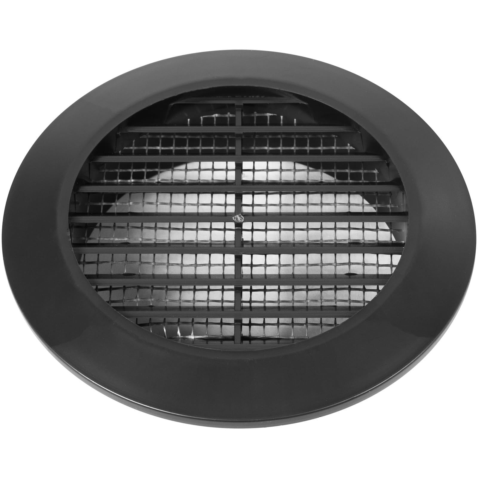 Vent Systems Grille d'aération noire de 70 mm pour porte d'aération – Mini cercle – Grilles d'aération d'intérieur – Pour salle de bain, armoire, garage à travers la grille d'aération