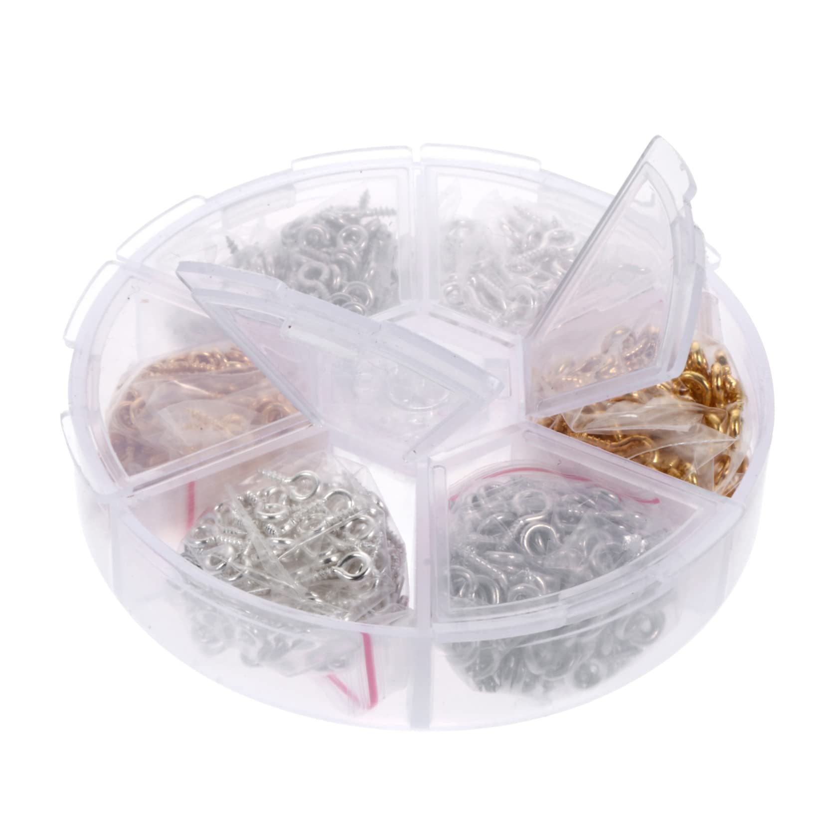 OSALADI 3sets Eye Clasp Hook Jewelry Making Supplies Screw Eye Pin DIY Art Craft 750pcs*3