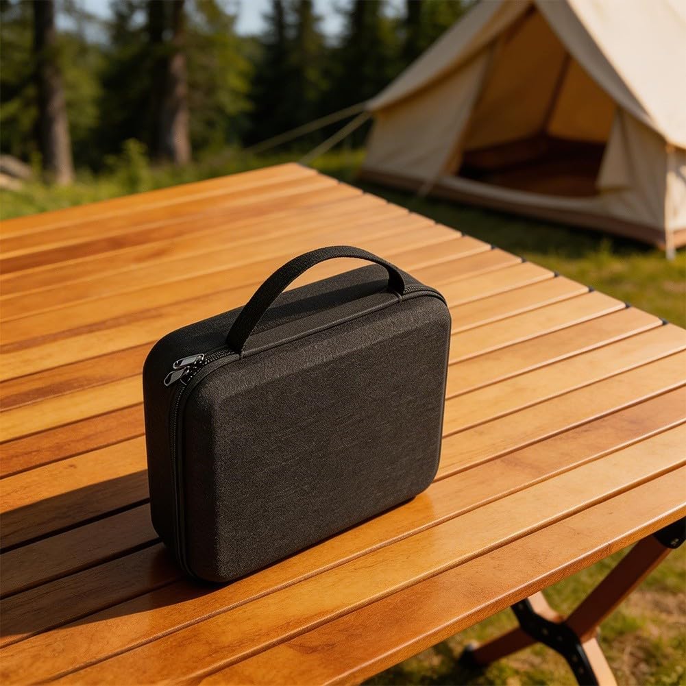 Custodia impermeabile da viaggio, in nylon, con imbottitura in schiuma, leggera e protettiva per dispositivi elettronici (nero)