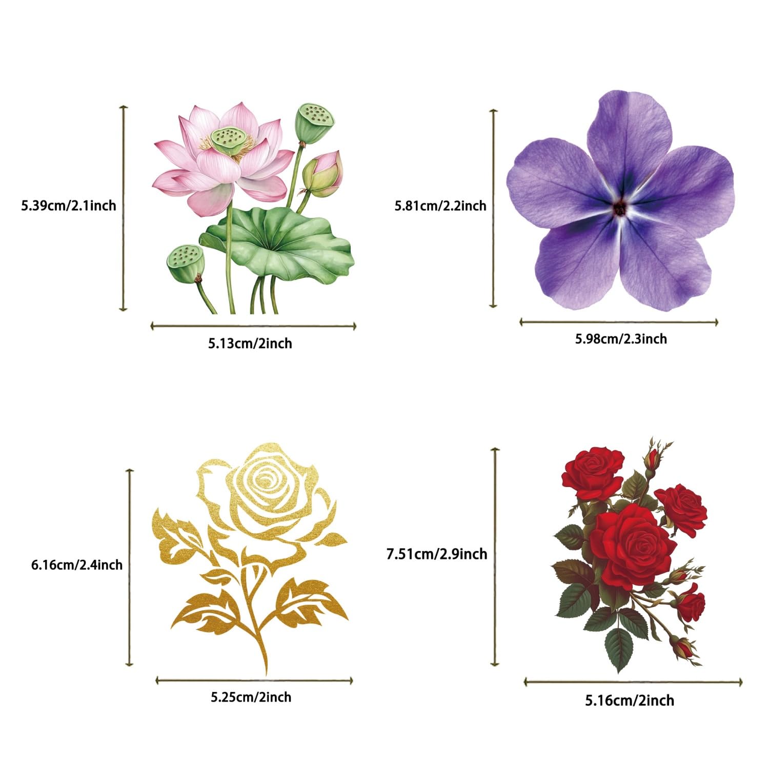 200PCS Natural Flower Stickers for Teens Girls Adults Kids,Transparent Flowers Waterproof Decals for Journal Scrapbook Laptop Water Bottle Luggage Cups Computer Phone Guitar Skateboard Helmet - Image 3