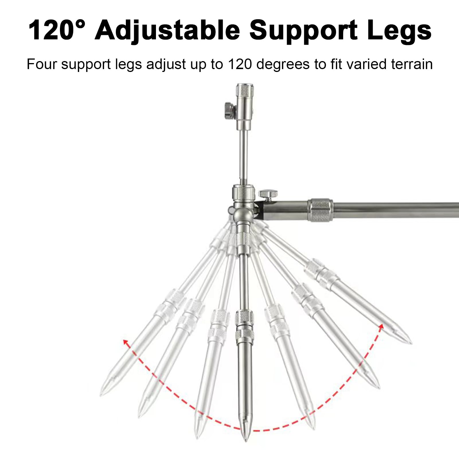 Luocute Portacanna da Pesca Alla Carpa con Acciaio Inossidabile Resistente