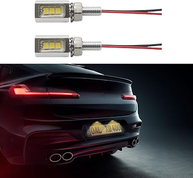 2PCS LED License Plate Light, License Tag Screw Bolt Lamps, Waterproof IP68, Super Bright 12V License Plate LED Bulb Motorcycle Tag Lights Legal for Car Motorcycle Truck RV ATV Bike