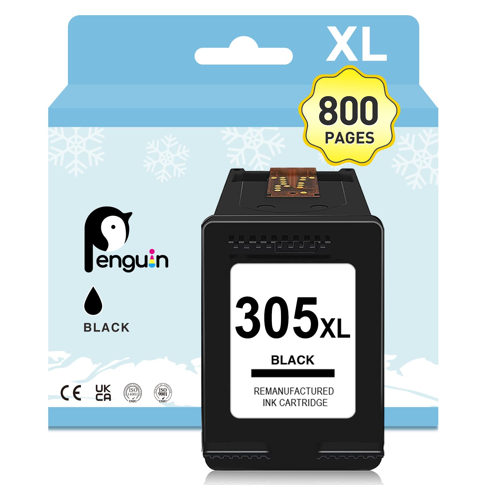 Penguin 305XL Negro Tinta 305 Negro DeskJet 4220e 2800e 2820e 2810e 2821e | DeskJet 2822e 2823e 4200e 4210e 4222e 4230e 2800 2810 2820 2821 2822 2823 Cartuchos de Tinta para HP 305 XL Negra hp305 XL
