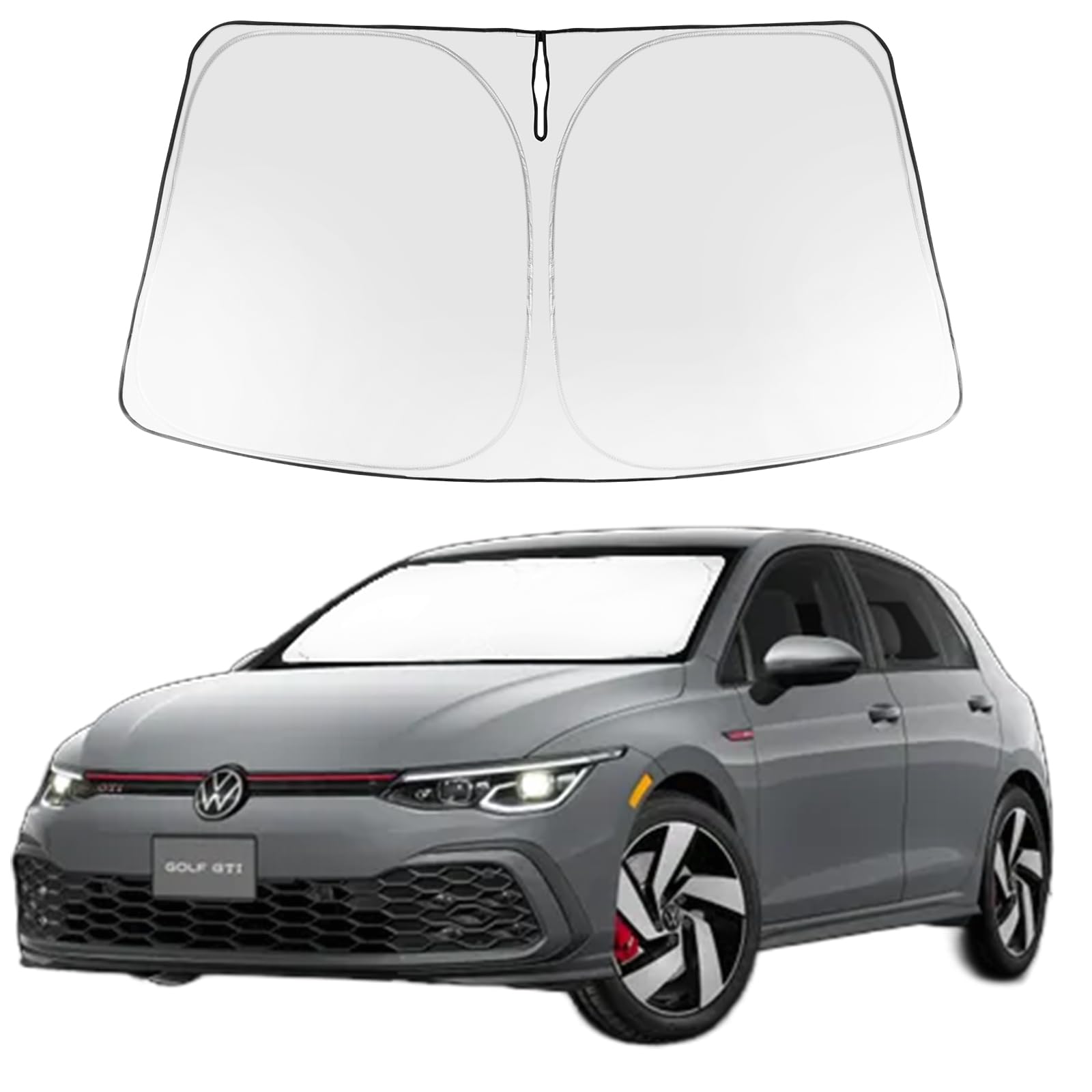ProadsyWindshield Sun Shade for Volkswagen Golf GTI MK8 2022-2025 2026 4-Layer Foldable Front Sunshade Protector Sun Visor Blocks UV Rays Keep Car CoolerClimatePartner certified