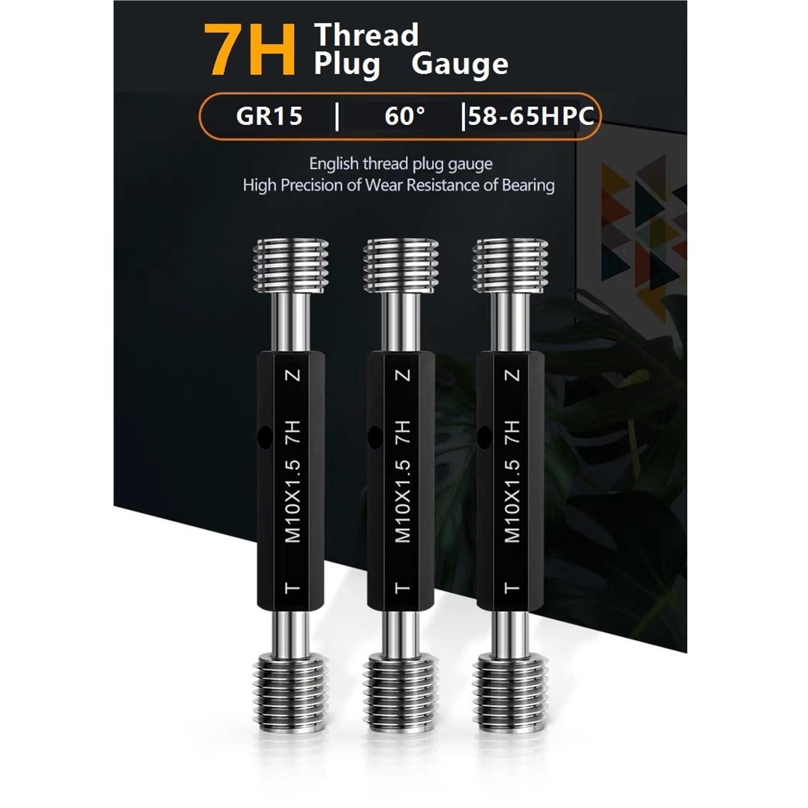Gwint M12-M55)*1,5 Metryczna Gwint Gwintowany Gauge 7H 60 stopni GR15 przyrząd pomiarowy(M45 x 1,5)