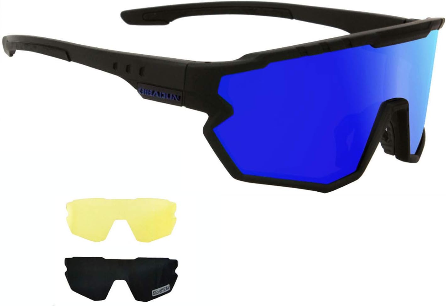Sports Sunglasses Cycling Glasses Pink Polarized Glasses Baseball glasses with 3 lenses,Fishing,Ski Running Golf